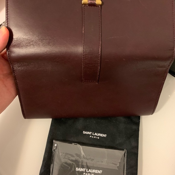 Saint Laurent wallet in Burgundy wine colour - Picture 3 of 6